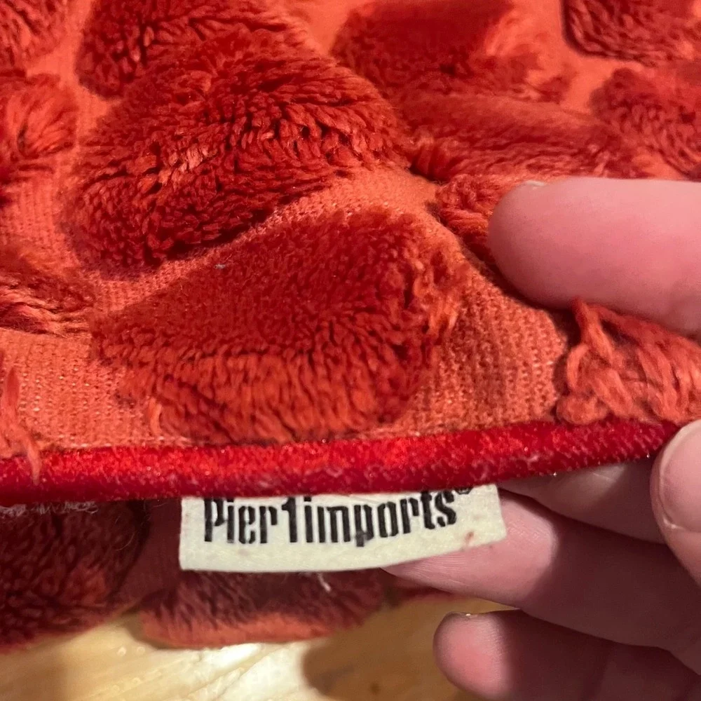 Pier 1‎ Imports Throw Blanket 50x50 Velvet Dots Textured 3d Decorative